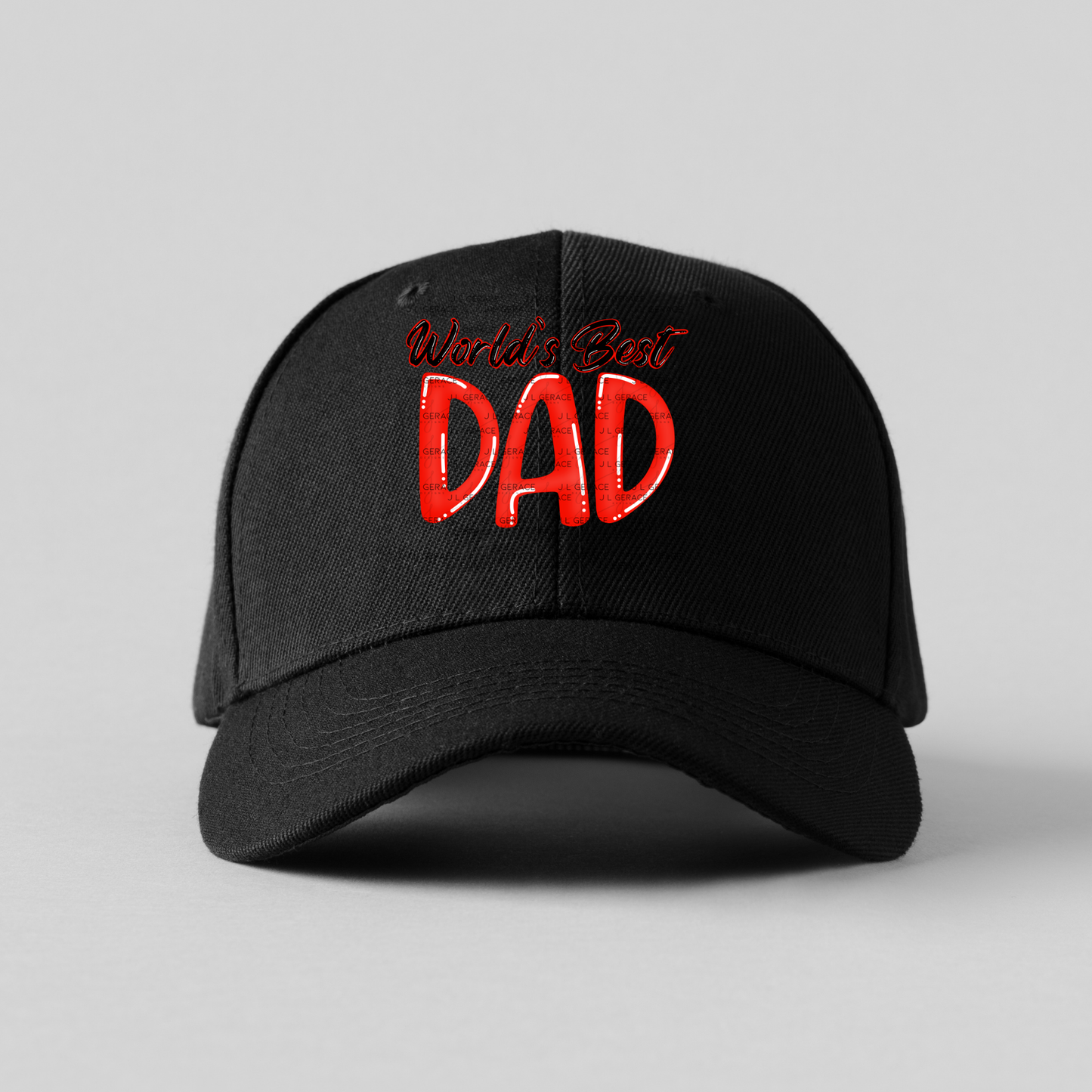 World’s Best Dad PNG – Red Glossy Typography Design for Father’s Day