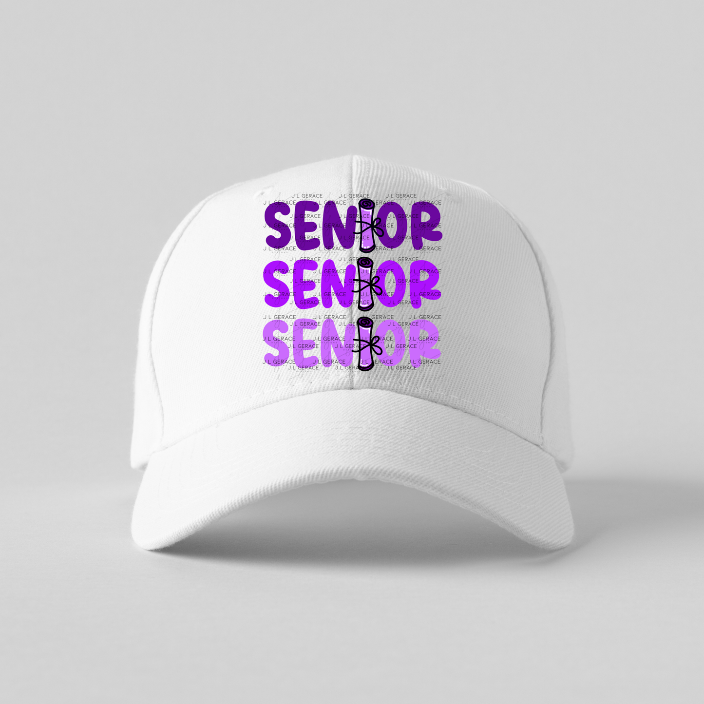 Senior PNG – Purple Diploma Graduation Lettering Design