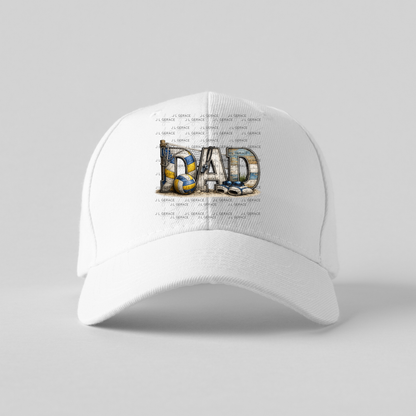 Dad PNG – Volleyball Beach Sports Design with Net Sand and Ball