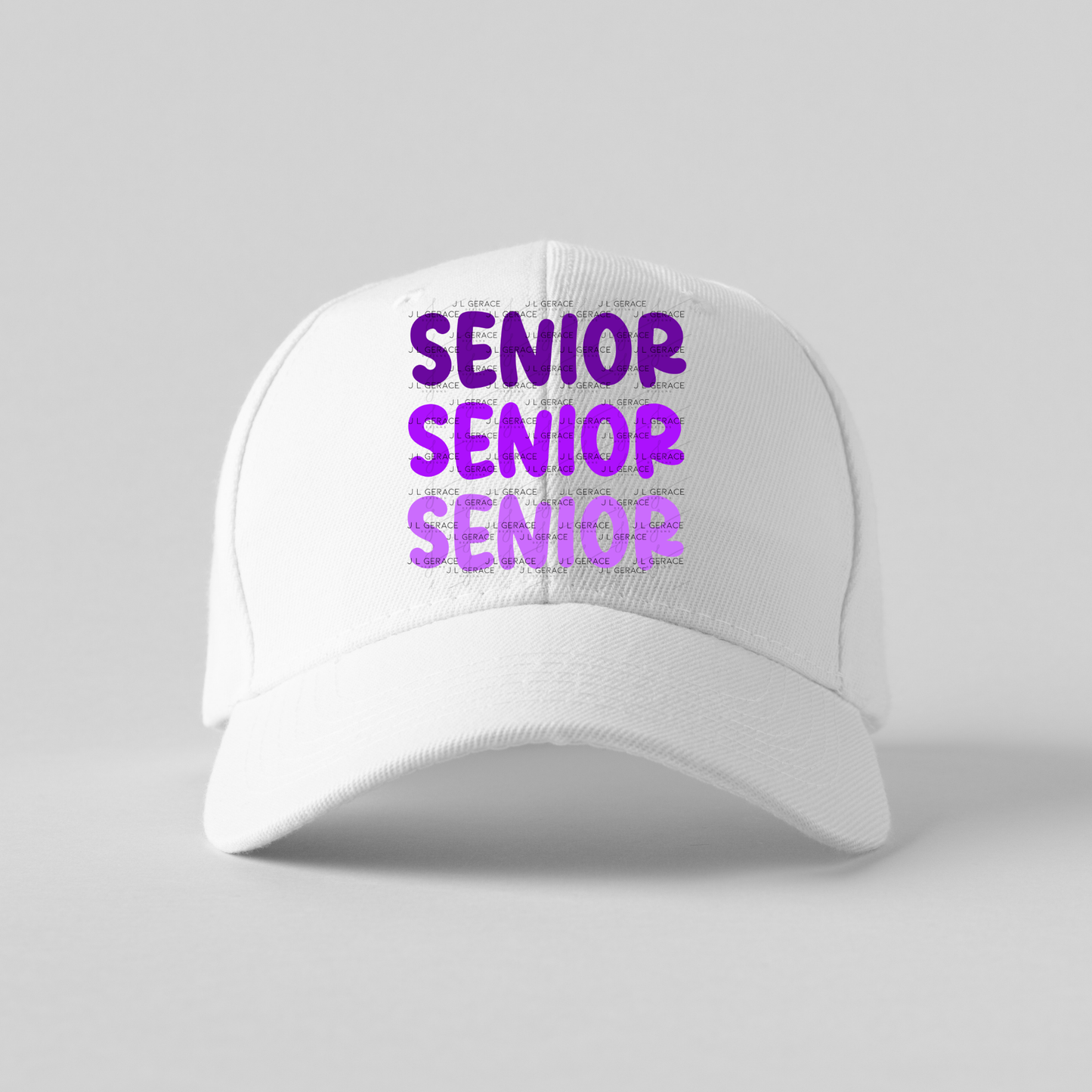 Senior PNG – Purple Gradient Graduation Lettering Design