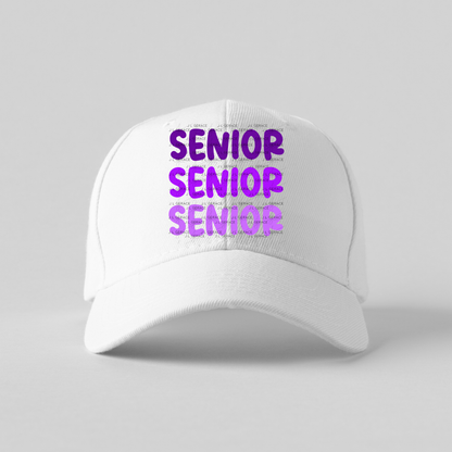 Senior PNG – Purple Gradient Graduation Lettering Design