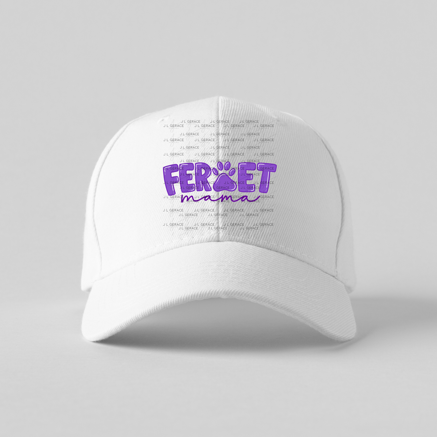 Ferret Mama PNG – Purple Paw Print Design for Pet Lovers