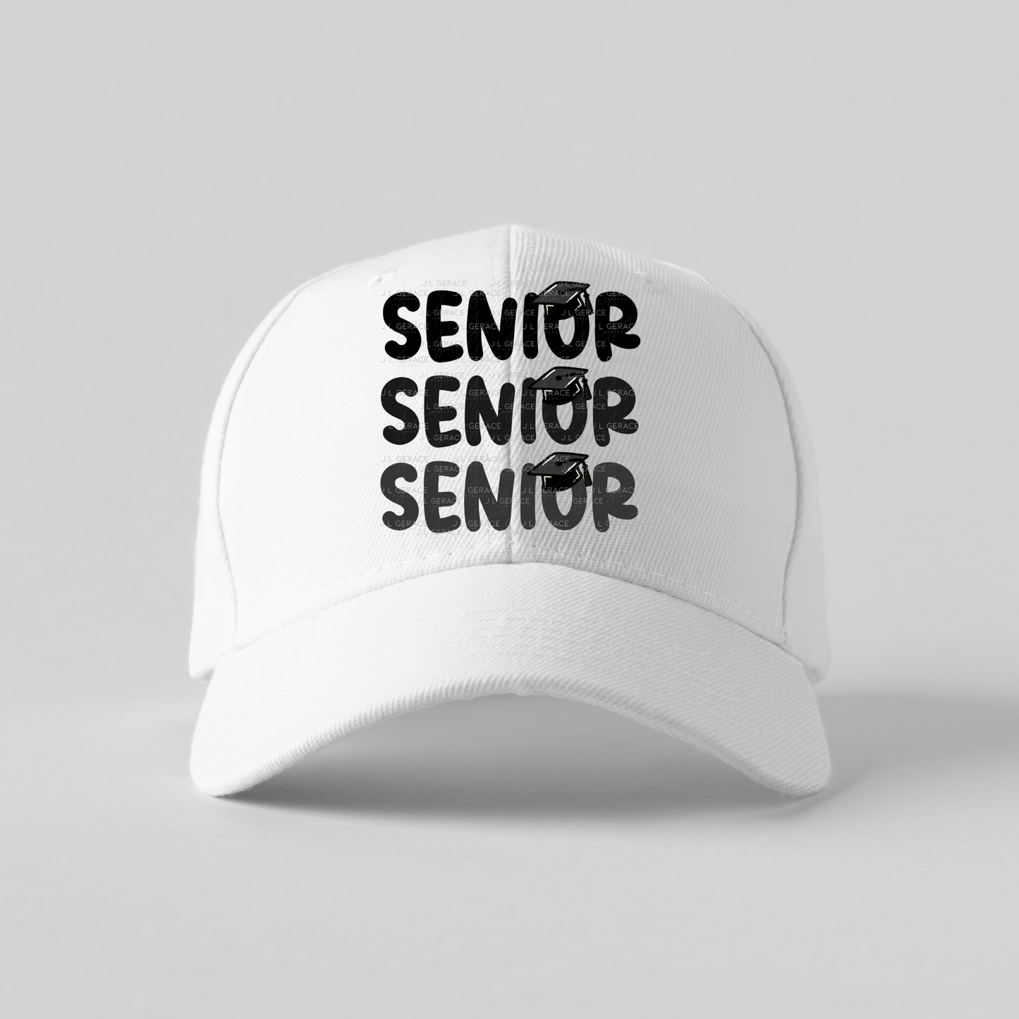 Senior PNG – Black Graduation Cap Lettering Design
