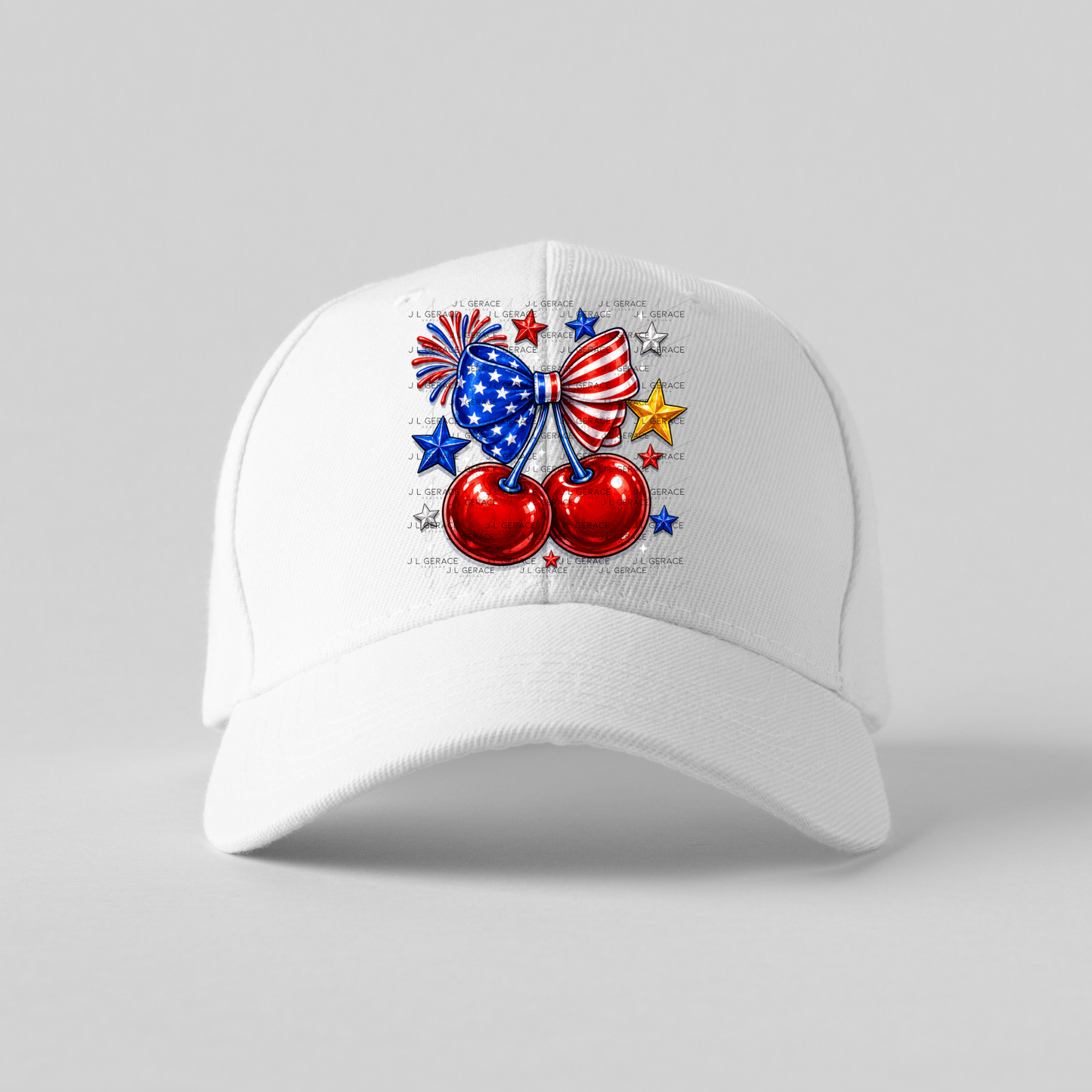 Patriotic Cherry Bow PNG