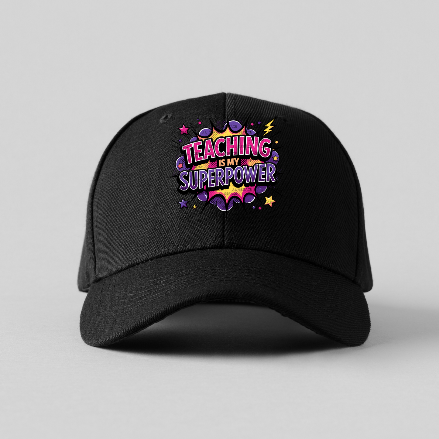 Teaching Is My Superpower Pink Purple Yellow PNG Digital Download