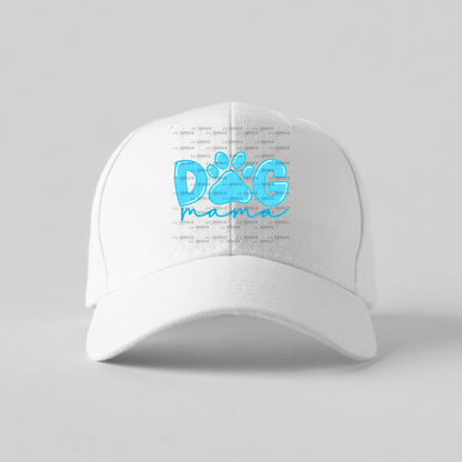 Dog Mama PNG – Blue Paw Print Sublimation Design