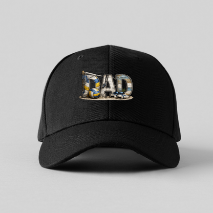 Dad PNG – Volleyball Beach Sports Design with Net Sand and Ball