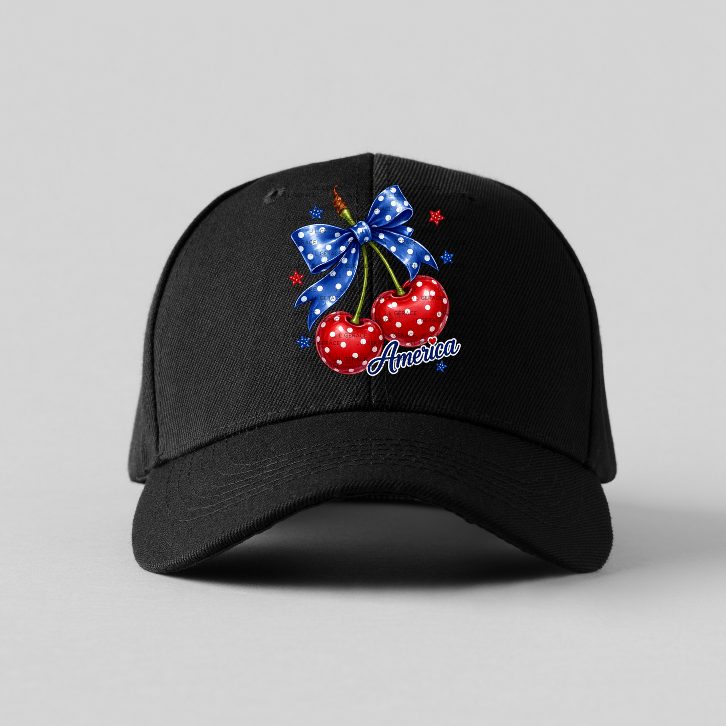 Polka Dot America Cherries PNG