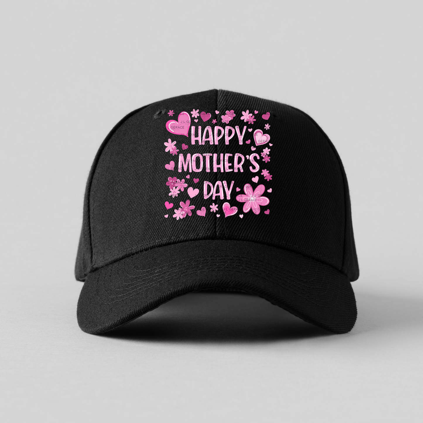 Happy Mothers Day PNG Clipart Sublimation PNG Soft Pink Floral Heart Design