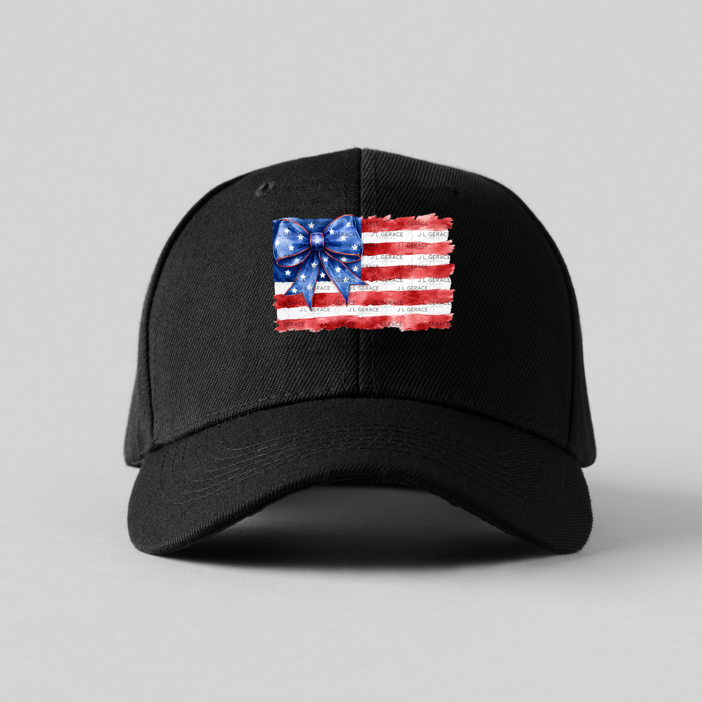 America Watercolor Flag Bow PNG Design
