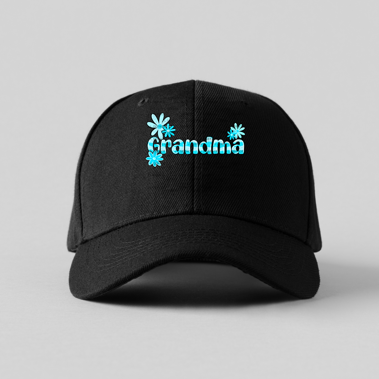 Grandma PNG – Blue Floral Name Sublimation Design