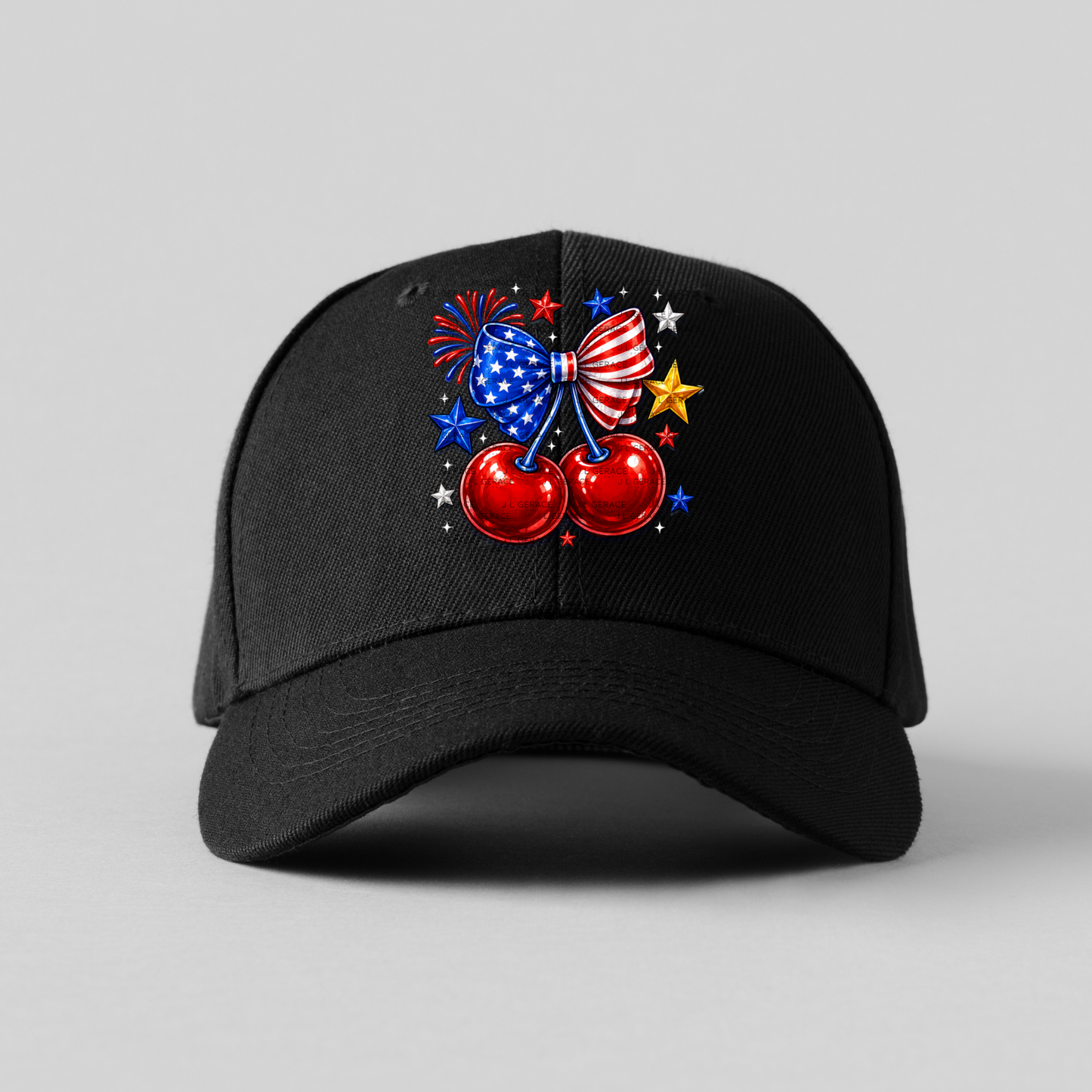 Patriotic Cherry Bow PNG
