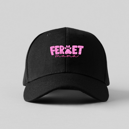 Ferret Mama PNG – Pink Paw Print Design for Pet Lovers