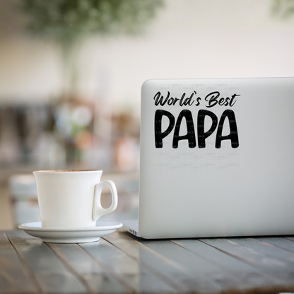 World’s Best Papa PNG – Black Minimalist Typography Design