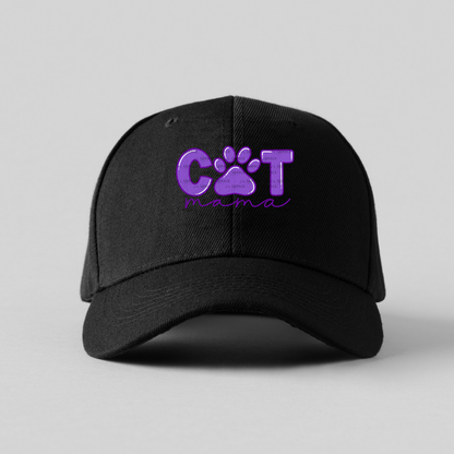 Cat Mama PNG – Purple Paw Print Pet Lover Sublimation Design