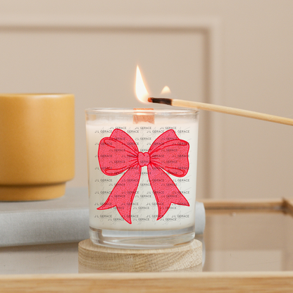 Red Heart Pattern Ribbon Bow PNG Clipart – Valentine Bow Digital Download