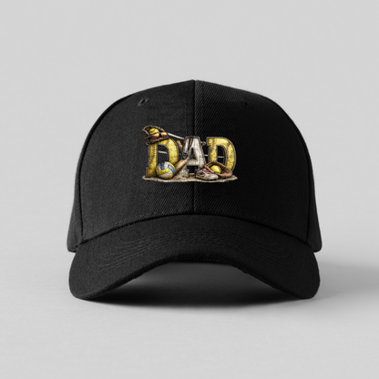 Dad PNG – Softball Multi-Sport Design with Bat Glove Volleyball and Gear