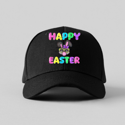 Happy Easter Bunny Bubblegum Rainbow Glitter Letters Clipart Sublimation PNG