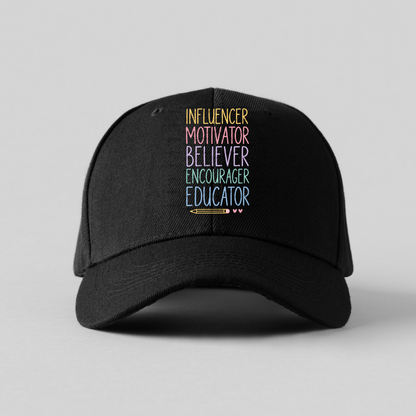 Influencer Motivator Believer Educator Teacher Colorful PNG