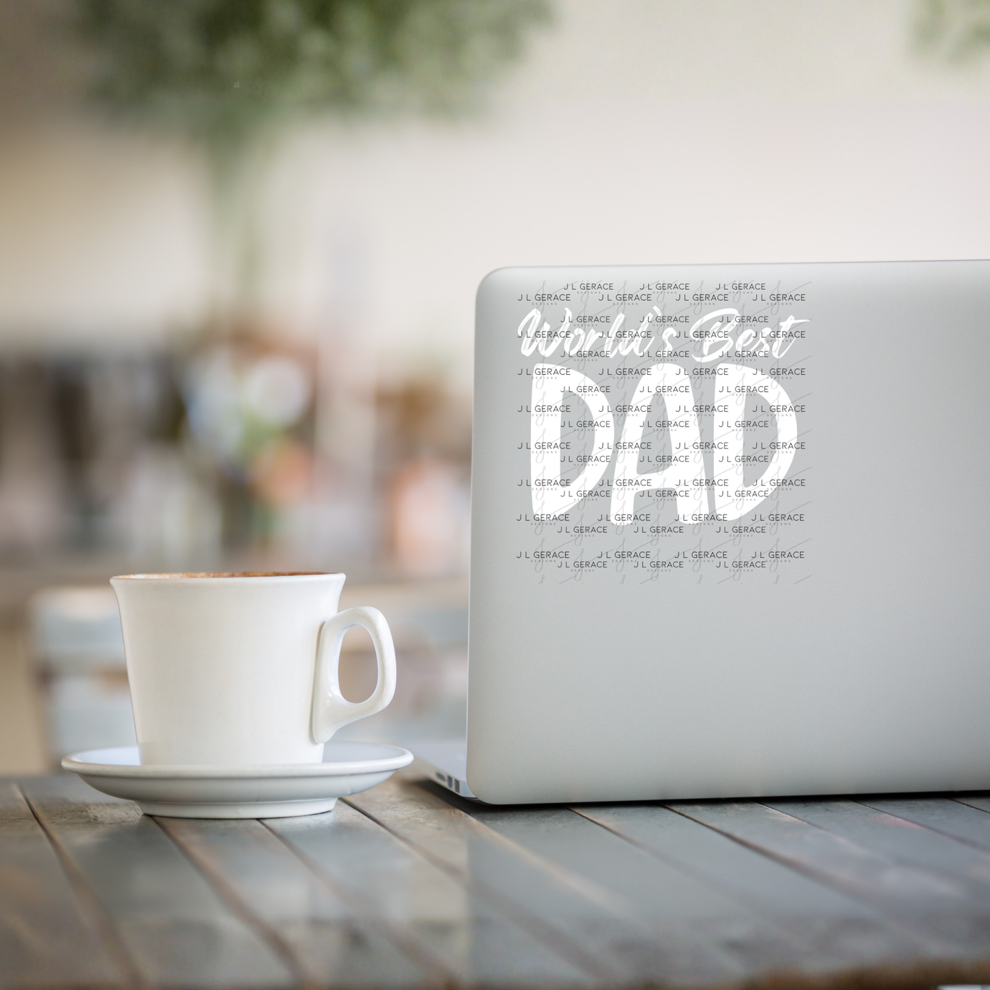 World’s Best Dad PNG – White Minimalist Typography Design for Father’s Day