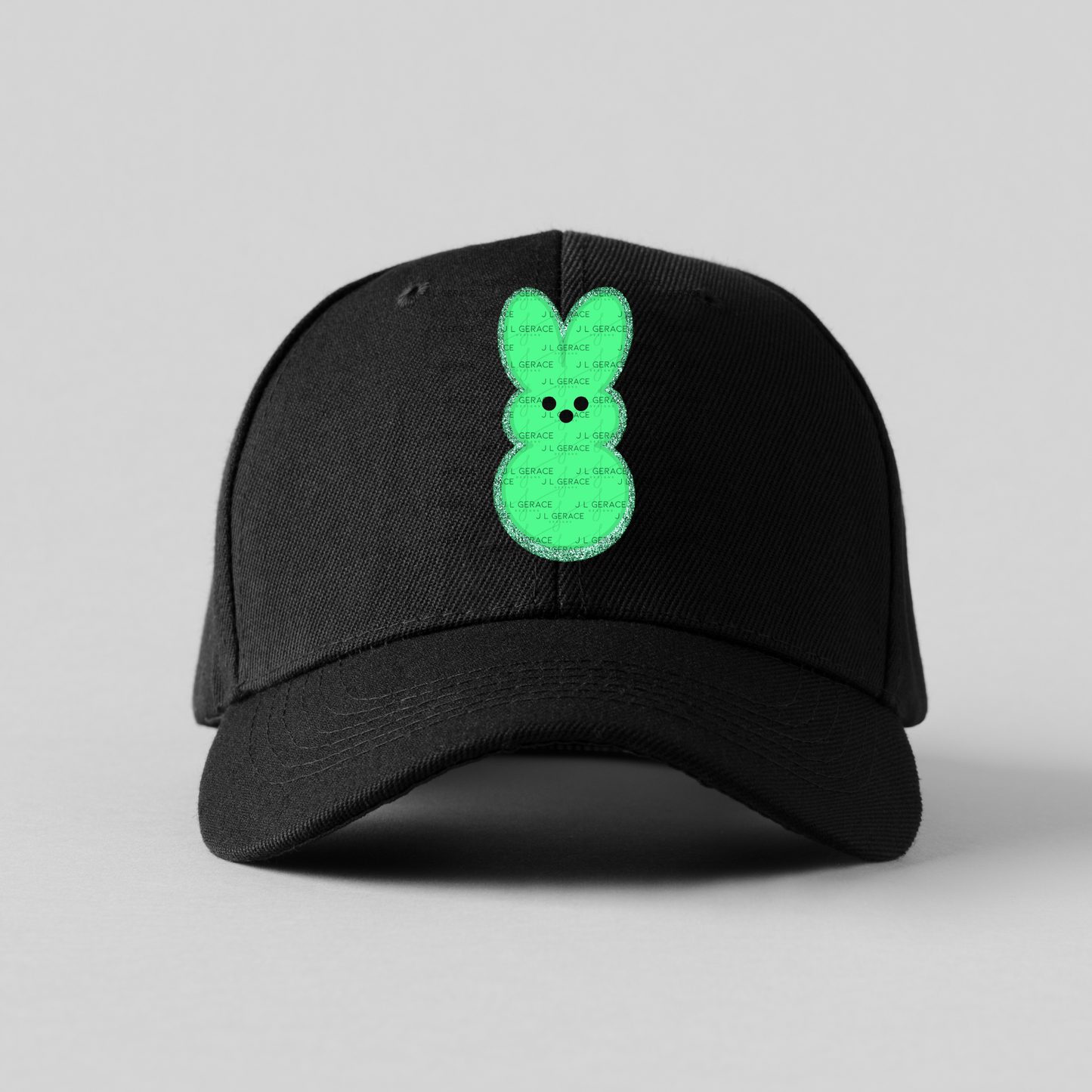 Green Glitter Bunny Peep Easter Clipart Sublimation PNG