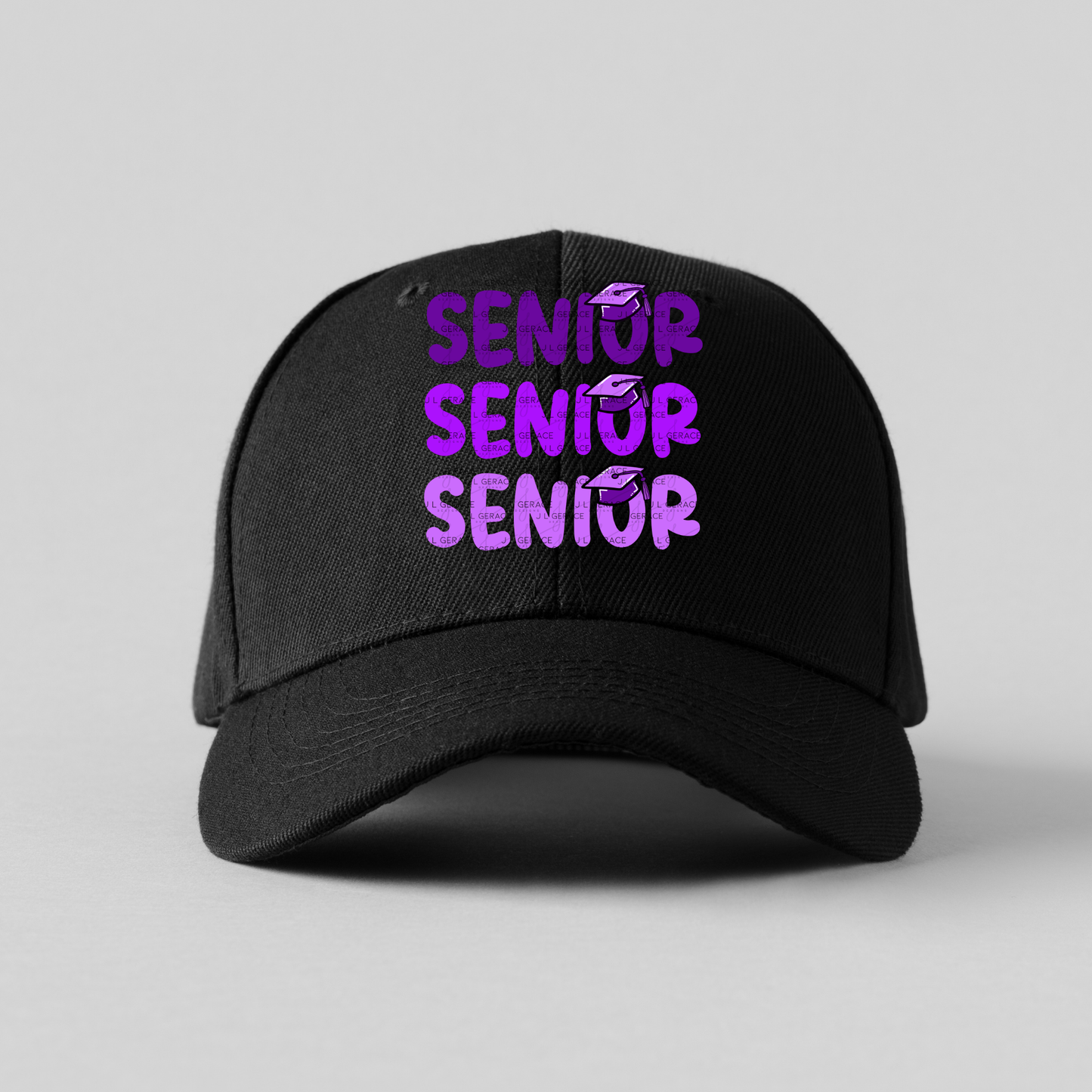 Senior PNG – Purple Graduation Cap Lettering Design