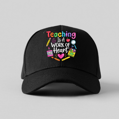 Teaching Is A Work Of Heart Teacher PNG Digital Download (2 Colors)