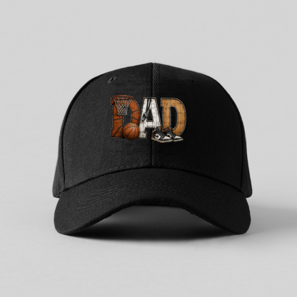 Dad PNG – Basketball Hoop Life Design with Ball Sneakers and Whistle