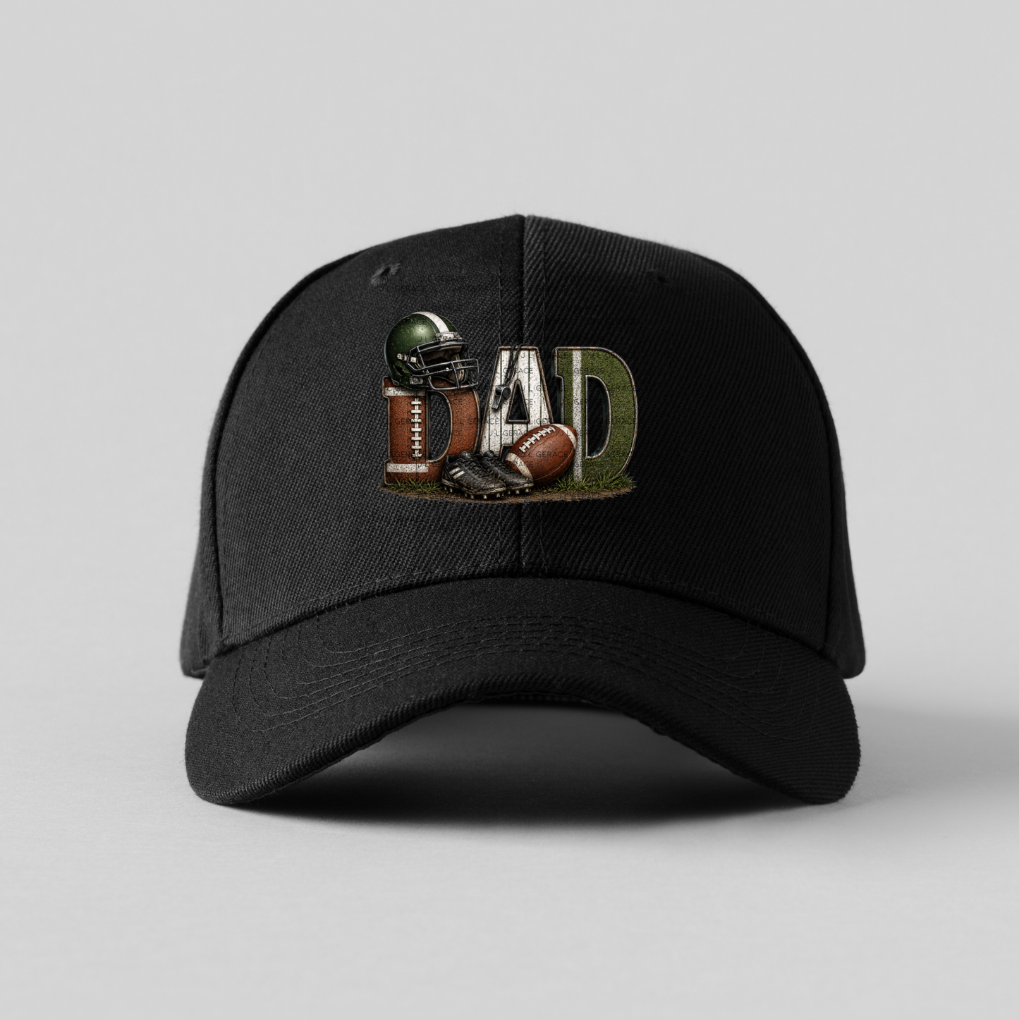 Dad PNG – Football Sports Design with Helmet Cleats and Ball