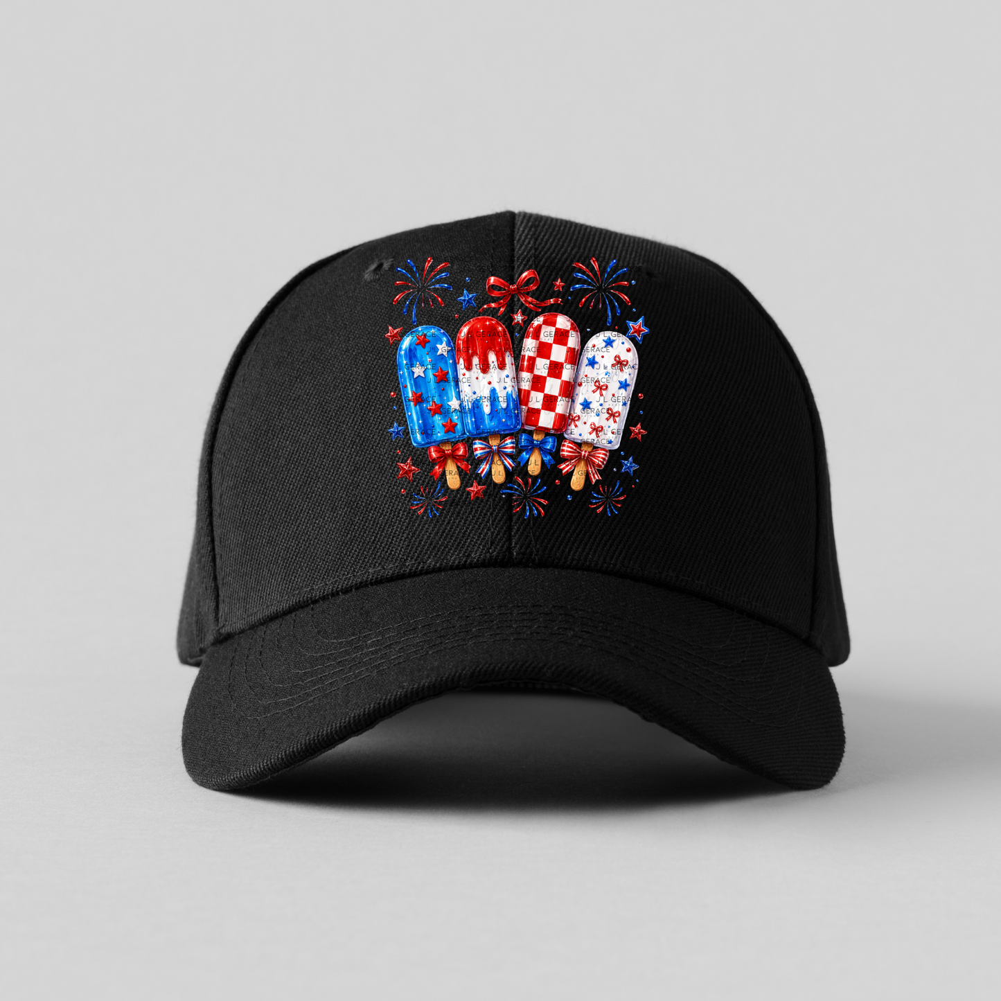Patriotic Popsicles Bows PNG Design
