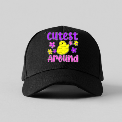 Cutest Chick Around Glitter Outline PNG