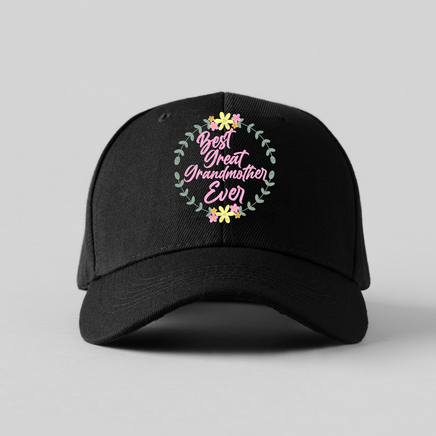Best Great Grandmother Ever PNG – Floral Wreath Script Sublimation Design
