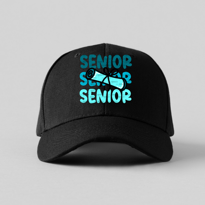 Senior PNG – Teal Diploma Graduation Lettering Design