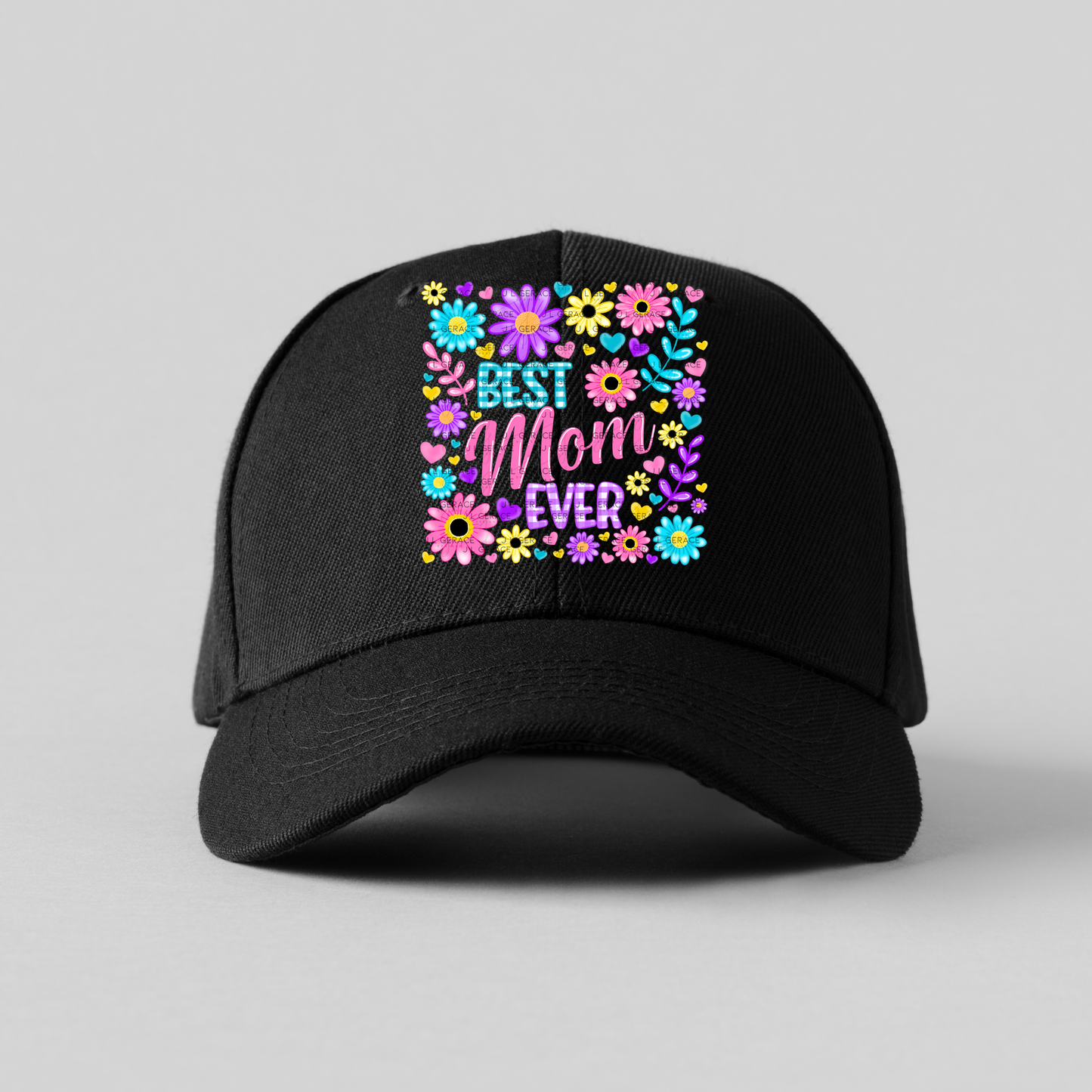 Best Mom Ever Colorful Floral PNG Design