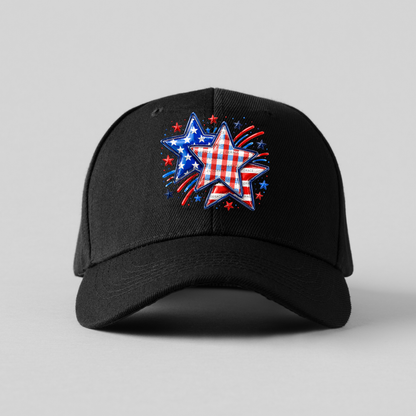 Patriotic Stars Fireworks PNG Design