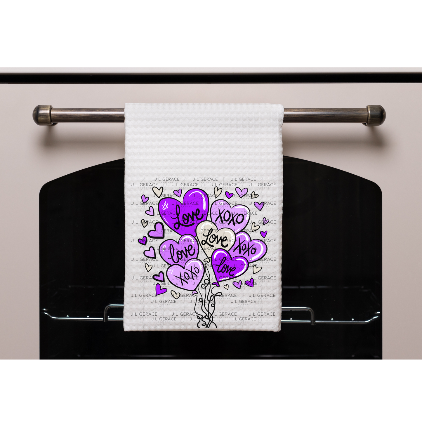 Purple Love & XOXO Heart Balloon Bouquet PNG