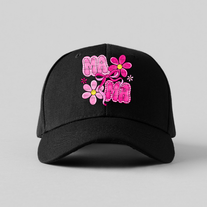 Mama Floral Bow Pink PNG Design