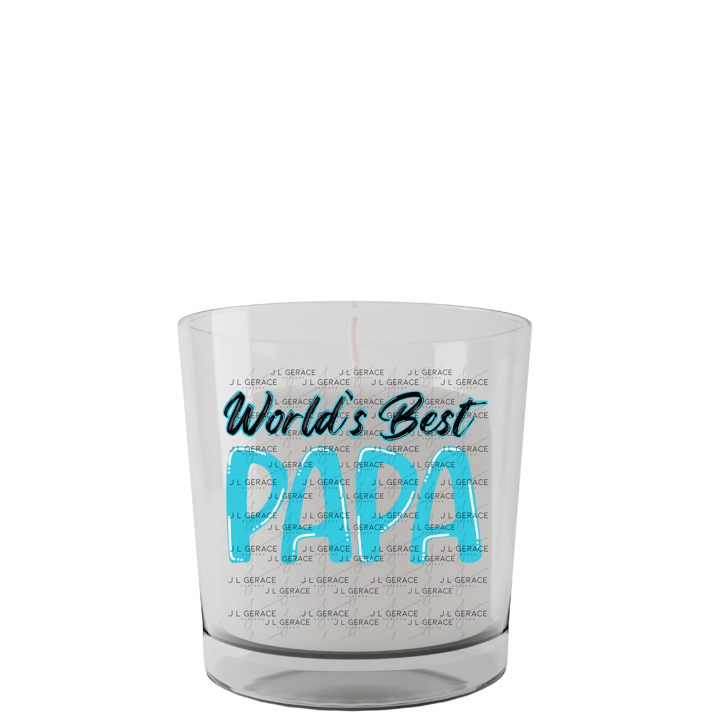 World’s Best Papa PNG – Teal Glossy Typography Design