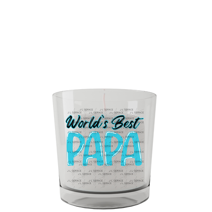 World’s Best Papa PNG – Teal Glossy Typography Design
