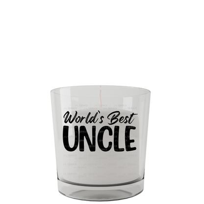 Worlds Best Uncle PNG – Black Glossy Typography Sublimation Design