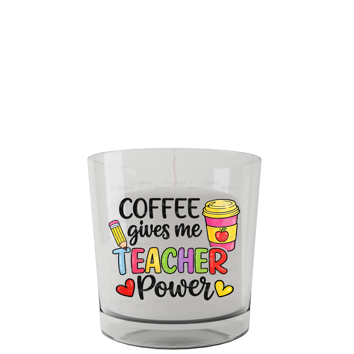 Coffee Gives Me Teacher Power PNG Sublimation Design Teacher Appreciation Digital Download