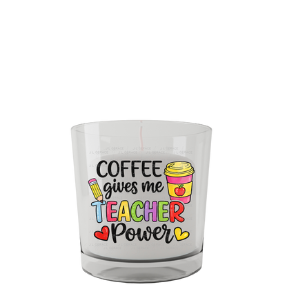 Coffee Gives Me Teacher Power PNG Sublimation Design Teacher Appreciation Digital Download