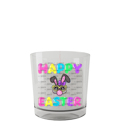 Happy Easter Bunny Bubblegum Rainbow Glitter Letters Clipart Sublimation PNG