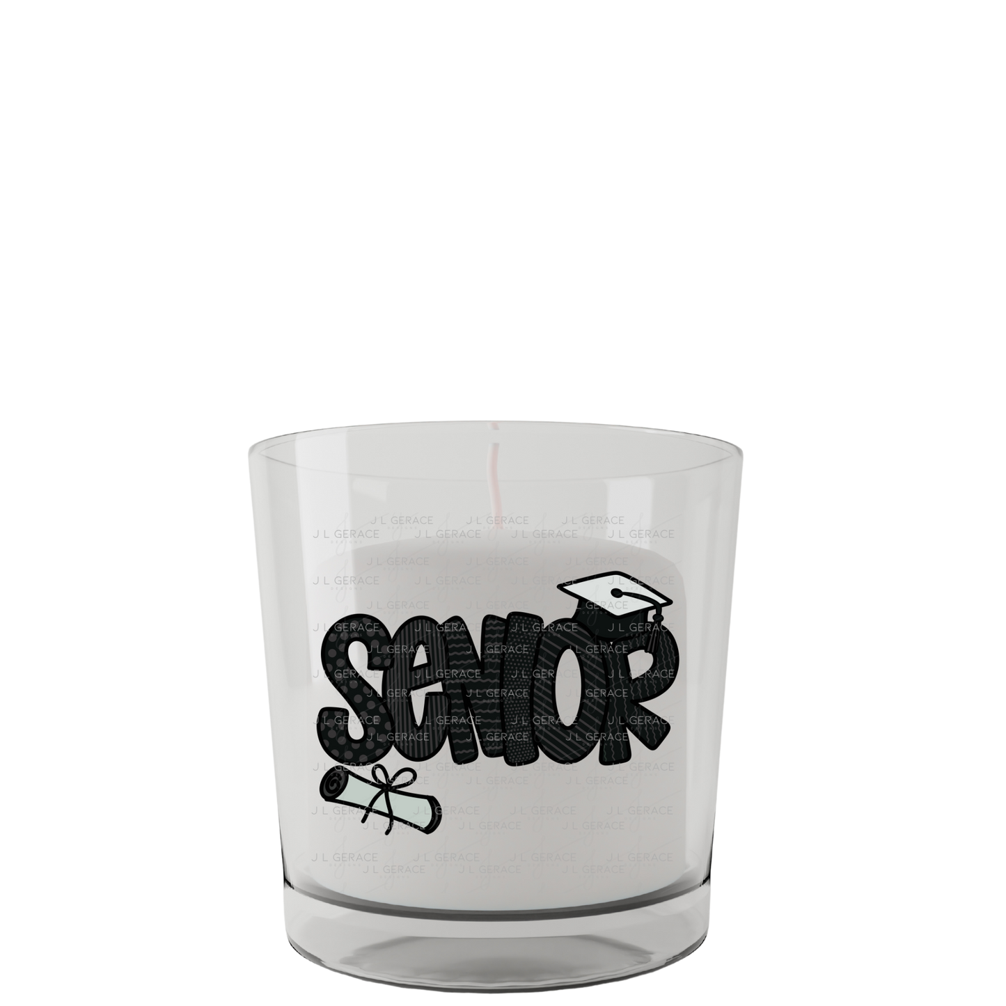Senior PNG – Pattern Letter Graduation Sublimation Design