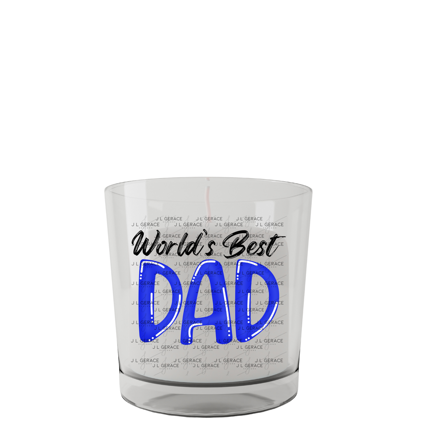 World’s Best Dad PNG – Blue Glossy Typography Design for Father’s Day