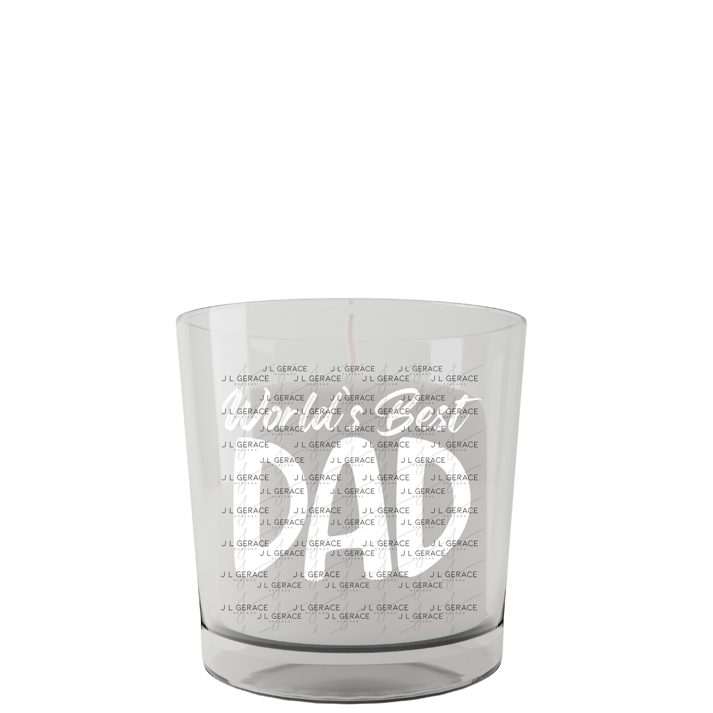 World’s Best Dad PNG – White Minimalist Typography Design for Father’s Day