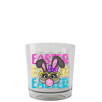 EASTER EASTER EASTER Bunny with Glasses Pink - Yellow - Blue PNG