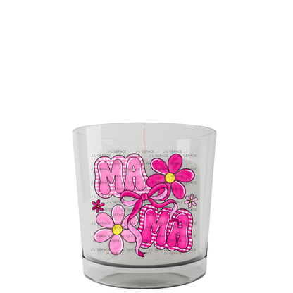 Mama Floral Bow Pink PNG Design