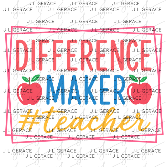 Difference Maker Teacher PNG