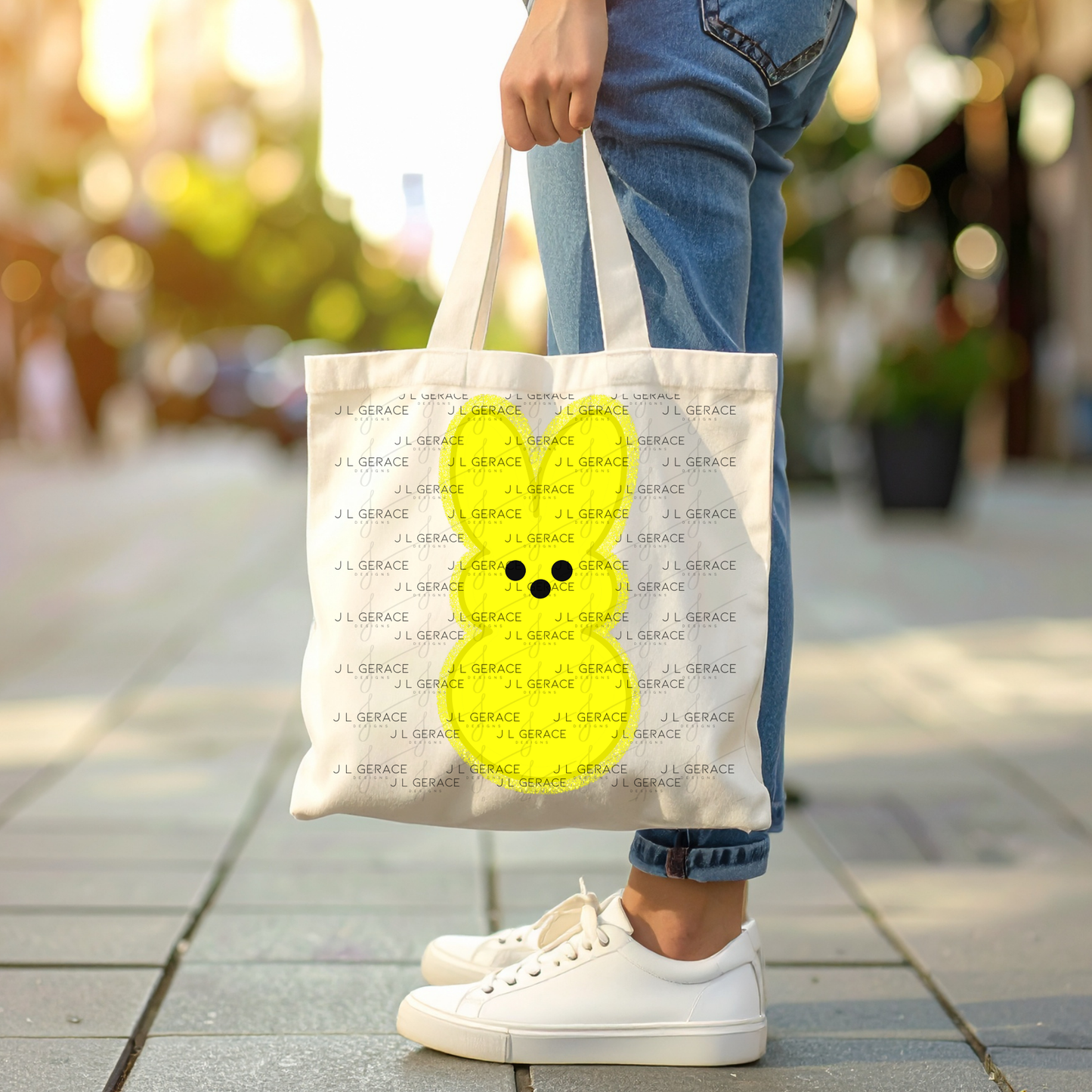 Yellow Bunny Peep Easter Clipart Sublimation PNG